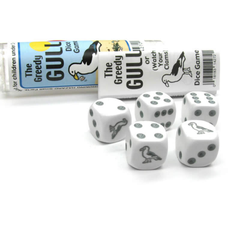 KOP14272 Greedy Gull Dice Game with 5 Dice D6 16mm (5/8in) (ONLINE ORDER ONLY)