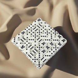 KOP15535 Eagle Dice White Opaque Black Pips D6 16mm Bulk Pack of 50 (ONLINE ORDER ONLY)