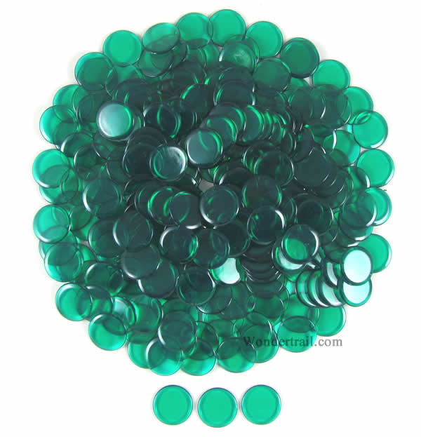 KOP16249 Green Extra Thick Plastic Sorting Chips 19MM (3/4in) Pack of 250 (ONLINE ORDER ONLY)