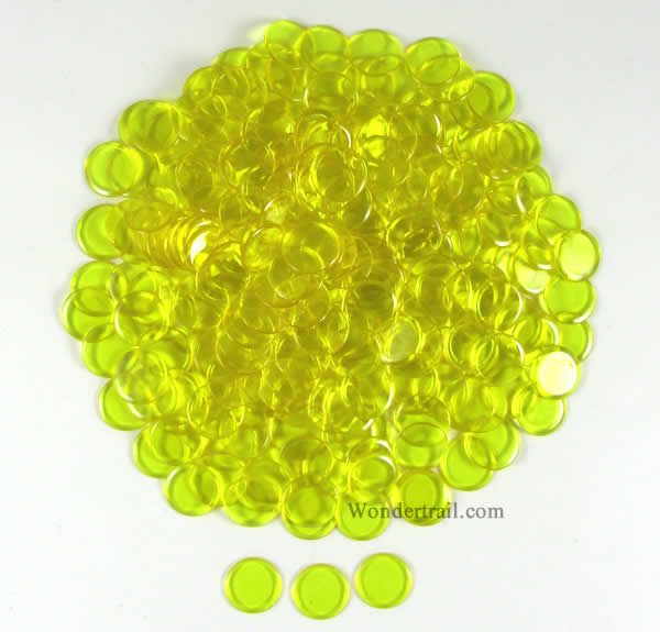 KOP16261 Yellow Extra Thick Plastic Sorting Chips 19MM (3/4in) Pack of 250 (ONLINE ORDER ONLY)