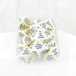 KOP16867 The Ten Commandments Dice D10 29mm (1.14in) Pack of 12 Dice (ONLINE ORDER ONLY)