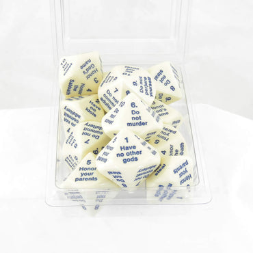 KOP16867 The Ten Commandments Dice D10 29mm (1.14in) Pack of 12 Dice (ONLINE ORDER ONLY)