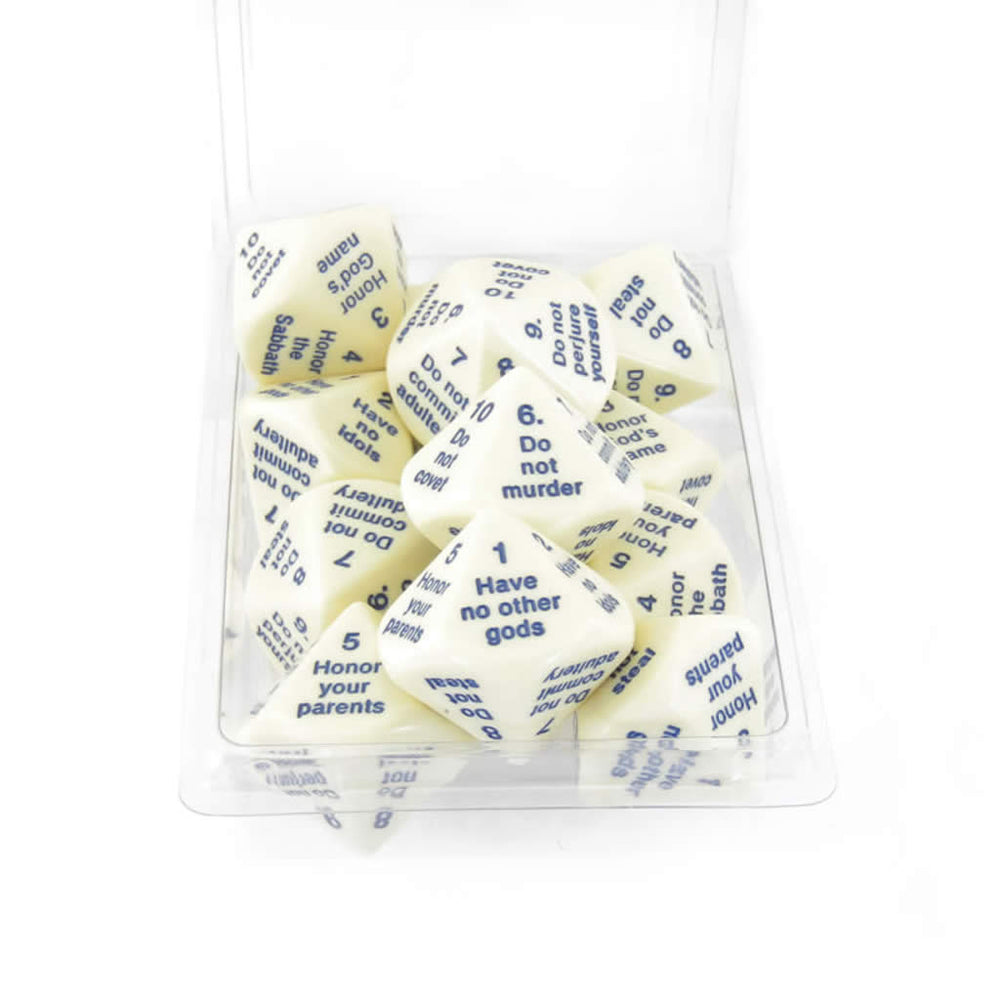 KOP16867 The Ten Commandments Dice D10 29mm (1.14in) Pack of 12 Dice (ONLINE ORDER ONLY)
