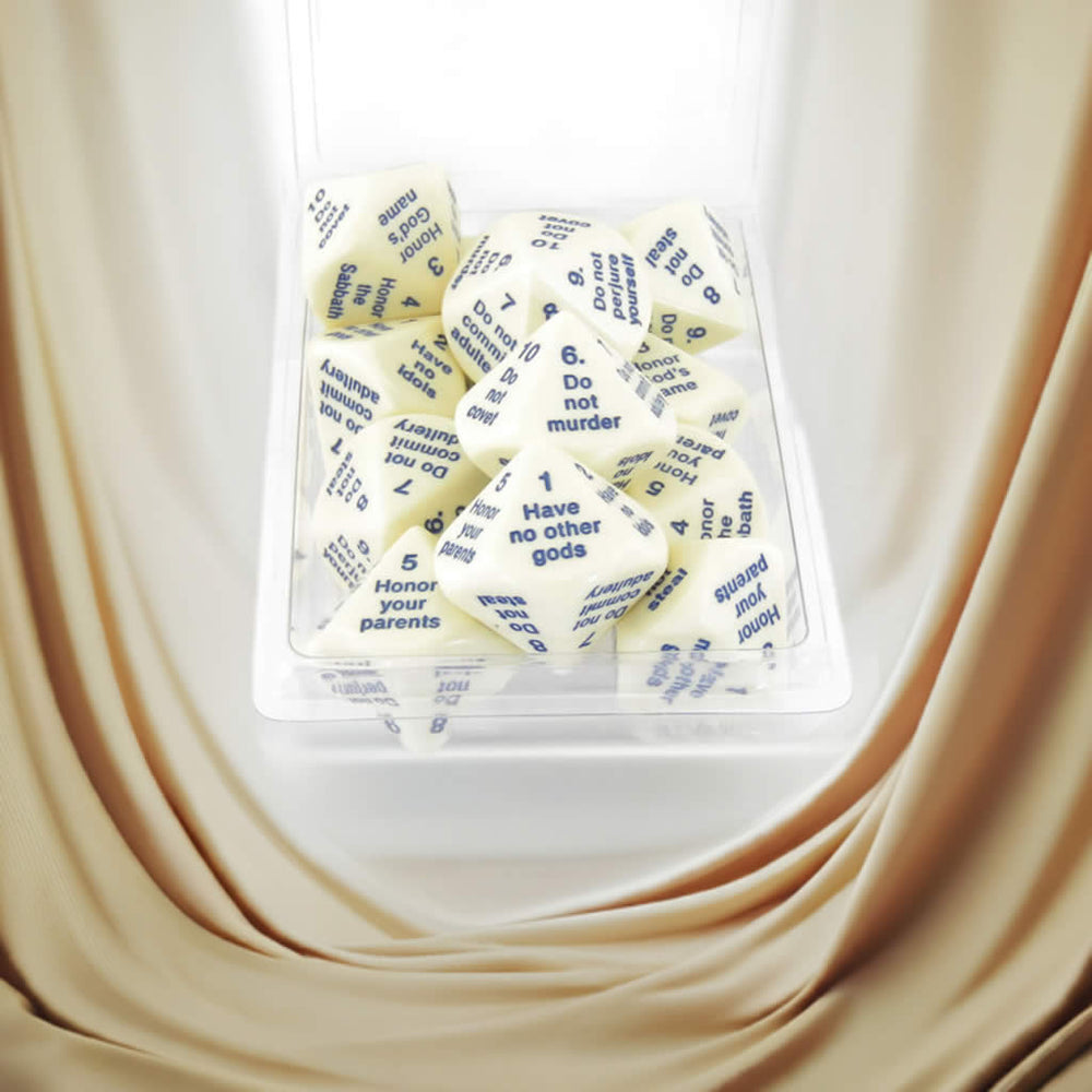 KOP16867 The Ten Commandments Dice D10 29mm (1.14in) Pack of 12 Dice (ONLINE ORDER ONLY)