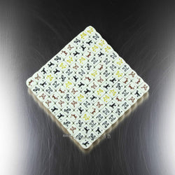 KOP17278 Dog Dice White with Colored Dogs D6 16mm (5/8in) Pack of 100 (ONLINE ORDER ONLY)