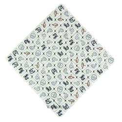 KOP17279 Woodland Animals Dice White Opaque with Colored Animals D6 16mm (5/8in) Pack of 100 Dice (ONLINE ORDER ONLY)