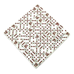 KOP17670 Cow Dice White Opaque with Brown Pips D6 16mm (5/8in) Bulk Pack of 100 Dice (ONLINE ORDER ONLY)