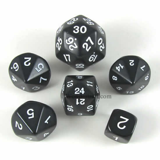 KOP17920 Black Special Who Knew 6 Dice Set Koplow Games (ONLINE ORDER ONLY)