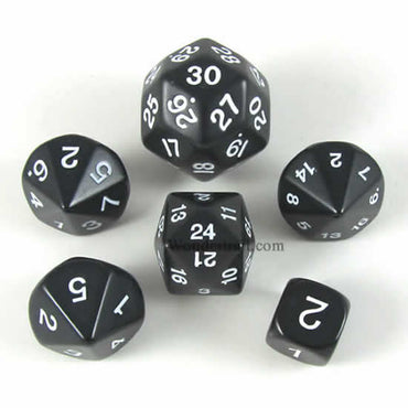 KOP17920 Black Special Who Knew 6 Dice Set Koplow Games (ONLINE ORDER ONLY)
