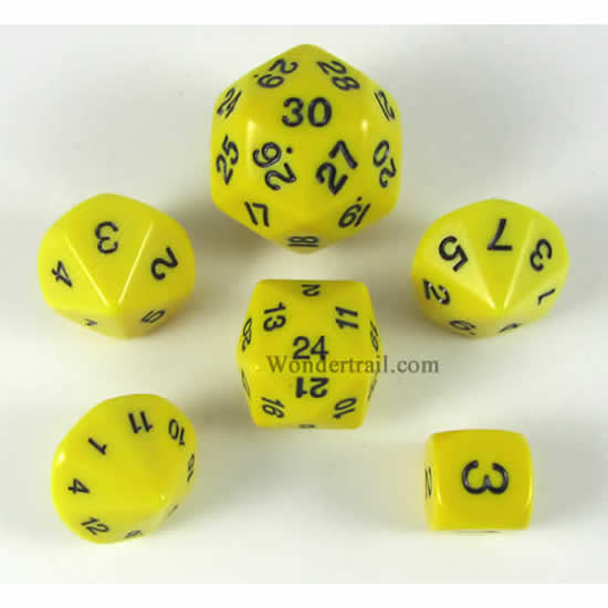 KOP17925 Yellow Special Who Knew 6 Dice Set Koplow Games (ONLINE ORDER ONLY)