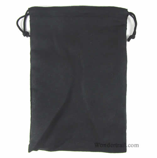 KOP18121 Black Micro Suede Dice Bag (6in x 9in) Koplow Games (ONLINE ORDER ONLY)
