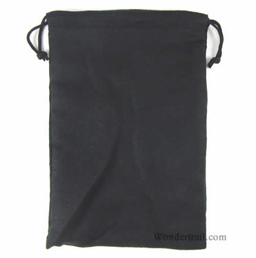 KOP18121 Black Micro Suede Dice Bag (6in x 9in) Koplow Games (ONLINE ORDER ONLY)