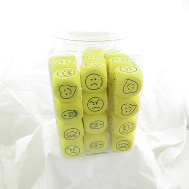 KOP18299 Expressions Dice Yellow Dice Black Faces D6 40mm Pack of 36 (ONLINE ORDER ONLY)