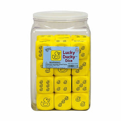KOP18376 Lucky Duck Dice D6 Yellow with Black Duck Pips 40mm Pack of 36 (ONLINE ORDER ONLY)