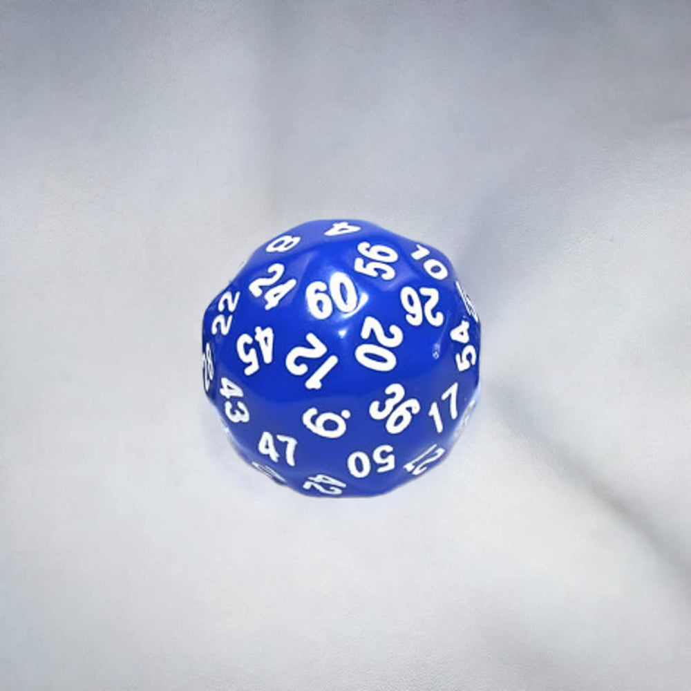 KOP18500 Blue Opaque Die with White Numbers D60 35mm (1.37in) Pack of 1 (ONLINE ORDER ONLY)