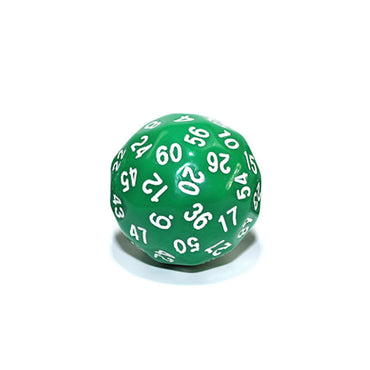 KOP18501 Green Opaque Die with Black Numbers D60 35mm (1.37in) Pack of 1 Koplow Games (ONLINE ORDER ONLY)