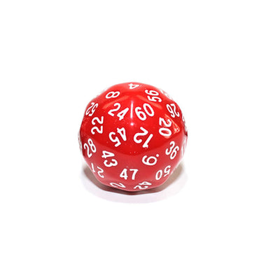 KOP18502 Red Opaque Dice with Black Numbers D60 35mm (1.37in) Pack of 1 (ONLINE ORDER ONLY)
