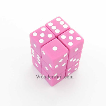 KOP18755 Purple Pastel Dice with White Pips D6 16mm (5/8in) Pack of 12 (ONLINE ORDER ONLY)