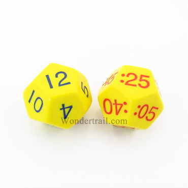 KOP18847 Time Dice Daytime with Hours and Minuets Numbers 29mm Pack of 2 (ONLINE ORDER ONLY)