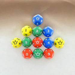 KOP19033 Assorted Jester Dice D12 18mm (23/32in) Pack of 12 (ONLINE ORDER ONLY)