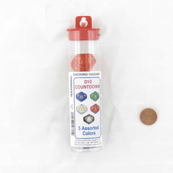 KOP19605 Assorted Color Transparent Countdown D10 20mm (25/32in) Pack of 5 Koplow Games (ONLINE ORDER ONLY)