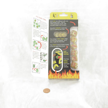 KOP20122 Gold Pearlized Spicy Dice Game Cool Game - Hot Dice D6 16mm (5/8in) Set of 6 Dice (ONLINE ORDER ONLY)