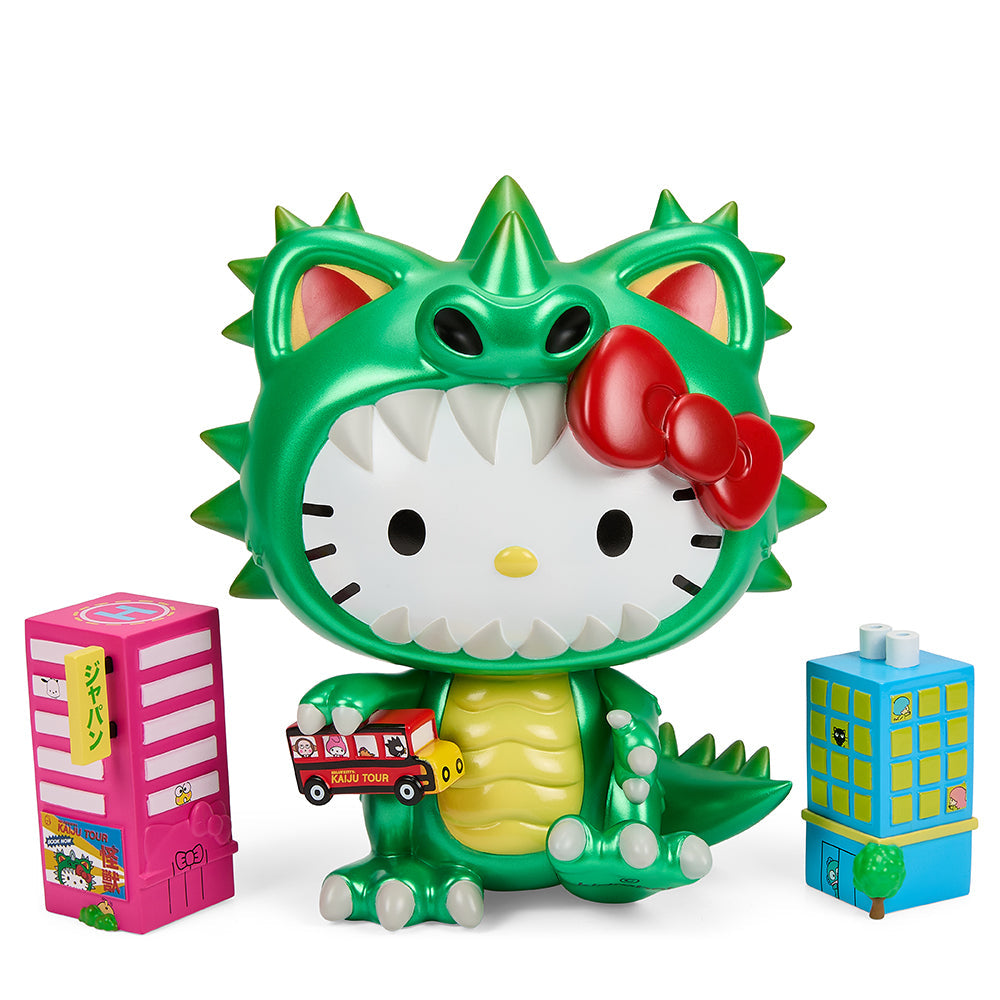Kidrobot: Sanrio: Hello Kitty - Kaiju Cosplay 8" Vinyl Art Figure - Metallic Green Edition (ONLINE ORDER ONLY)