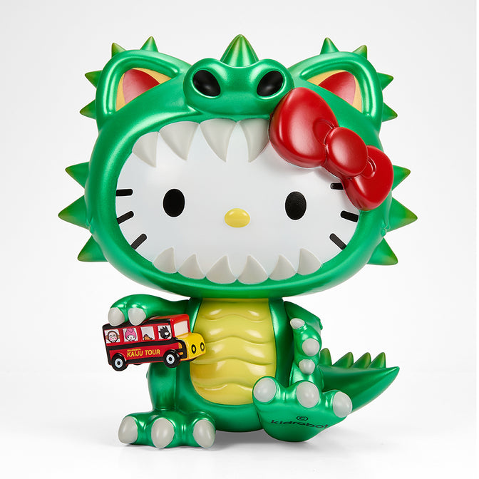 Kidrobot: Sanrio: Hello Kitty - Kaiju Cosplay 8" Vinyl Art Figure - Metallic Green Edition (ONLINE ORDER ONLY)