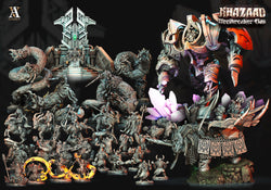 3D Printed Archvillain Games Khazaad Steelbreaker Clan - Stone Worm with Rider 28mm 32mm D&D (Online Only)