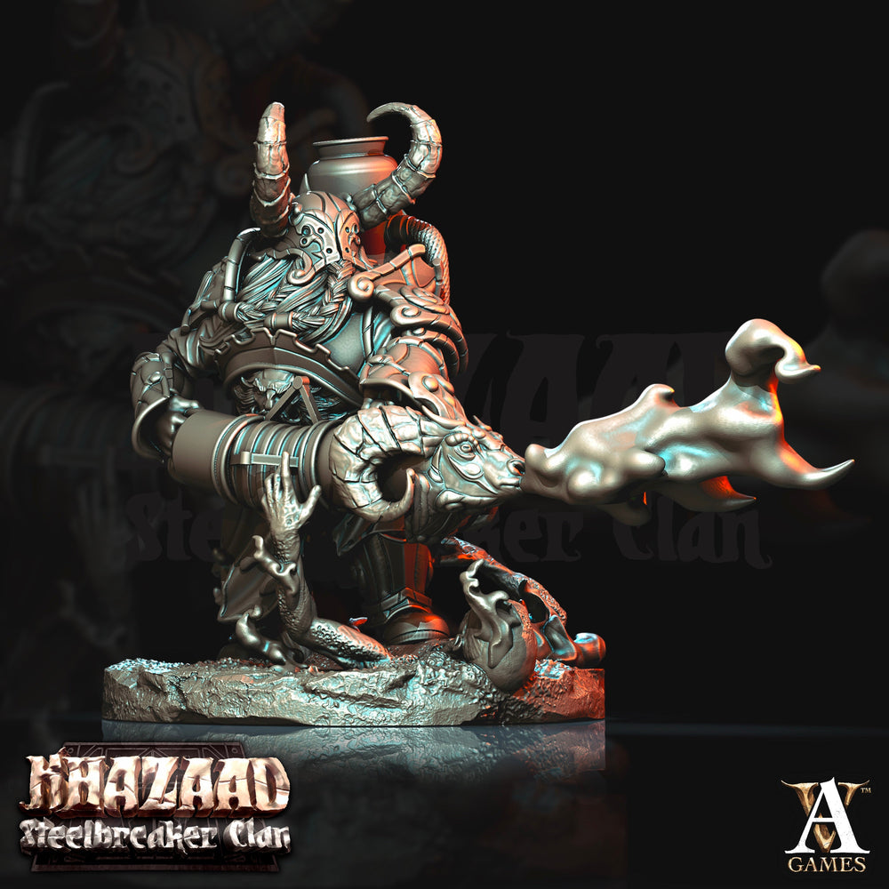 3D Printed Archvillain Games Khazaad Steelbreaker Clan - Steelbreaker Firespitters 28mm 32mm D&D (Online Only)