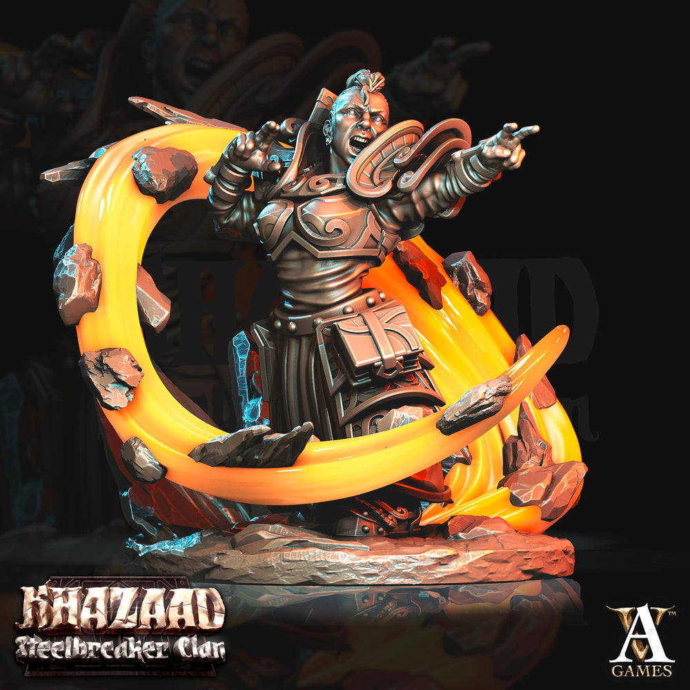3D Printed Archvillain Games Khazaad Steelbreaker Clan - Geomancers 28mm 32mm D&D (Online Only)