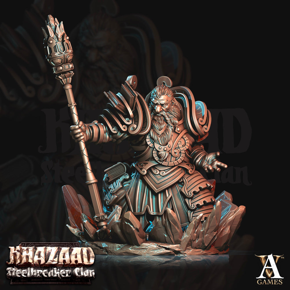 3D Printed Archvillain Games Khazaad Steelbreaker Clan - Geomancers 28mm 32mm D&D (Online Only)