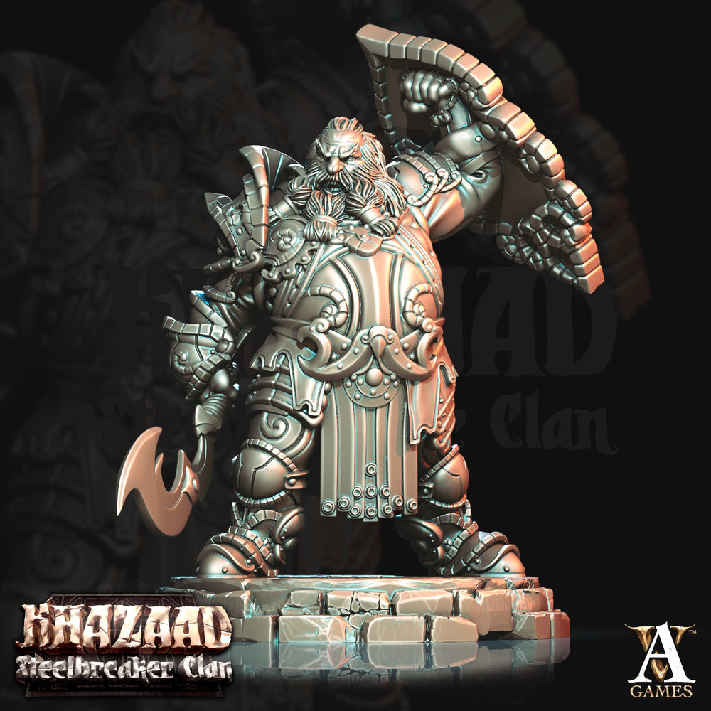 3D Printed Archvillain Games Khazaad Steelbreaker Clan - Steelbreaker Dwarf Warriors 28mm 32mm D&D (Online Only)