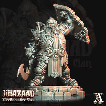 3D Printed Archvillain Games Khazaad Steelbreaker Clan - Steelbreaker Dwarf Warriors 28mm 32mm D&D (Online Only)