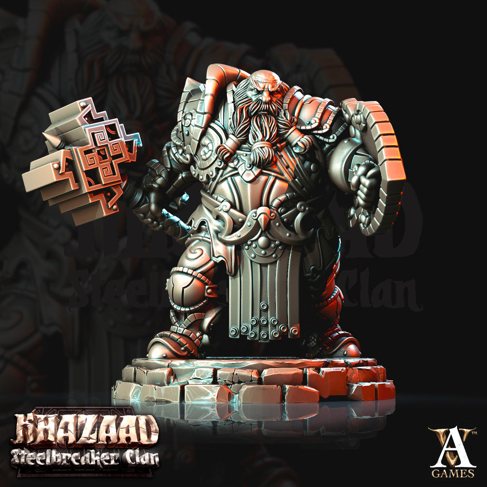 3D Printed Archvillain Games Khazaad Steelbreaker Clan - Steelbreaker Dwarf Warriors 28mm 32mm D&D (Online Only)