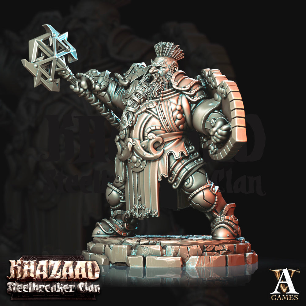 3D Printed Archvillain Games Khazaad Steelbreaker Clan - Steelbreaker Dwarf Warriors 28mm 32mm D&D (Online Only)