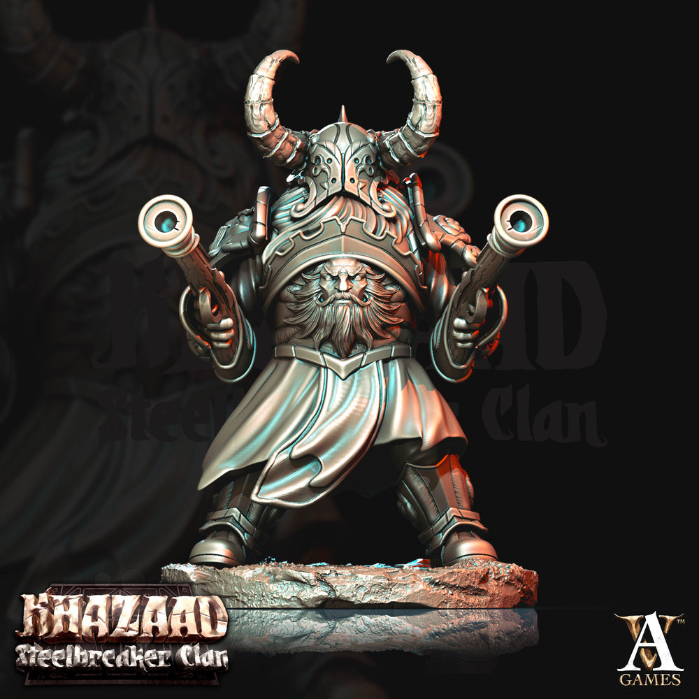 3D Printed Archvillain Games Khazaad Steelbreaker Clan King - Steelbreaker Leadspitters 28mm 32mm D&D (Online Only)