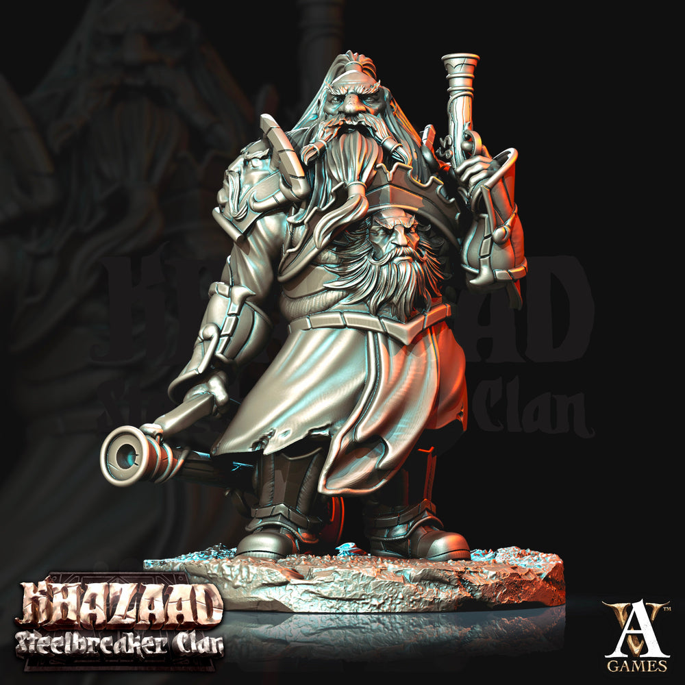 3D Printed Archvillain Games Khazaad Steelbreaker Clan King - Steelbreaker Leadspitters 28mm 32mm D&D (Online Only)