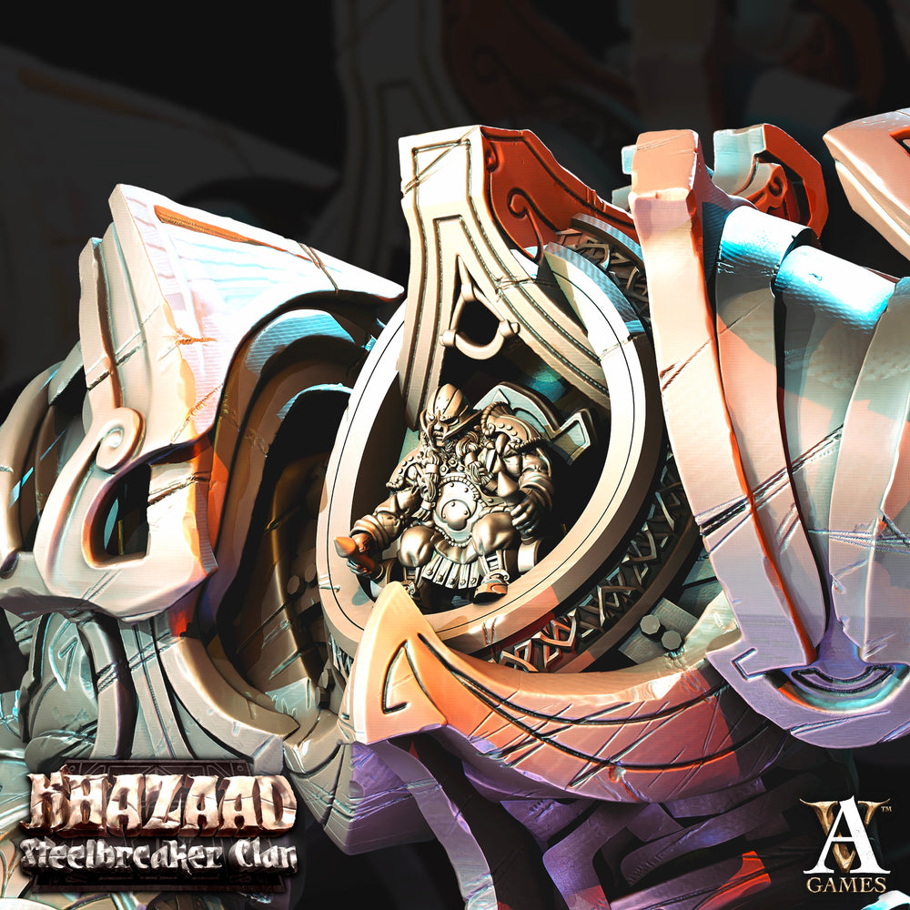 3D Printed Archvillain Games Khazaad Steelbreaker Clan - Monometronaut 28mm 32mm D&D (Online Only)