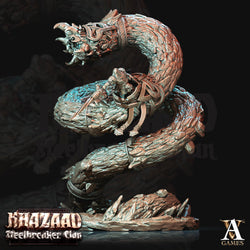 3D Printed Archvillain Games Khazaad Steelbreaker Clan - Stone Worm with Rider 28mm 32mm D&D (Online Only)