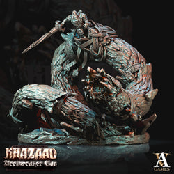 3D Printed Archvillain Games Khazaad Steelbreaker Clan - Stone Worm with Rider 28mm 32mm D&D (Online Only)