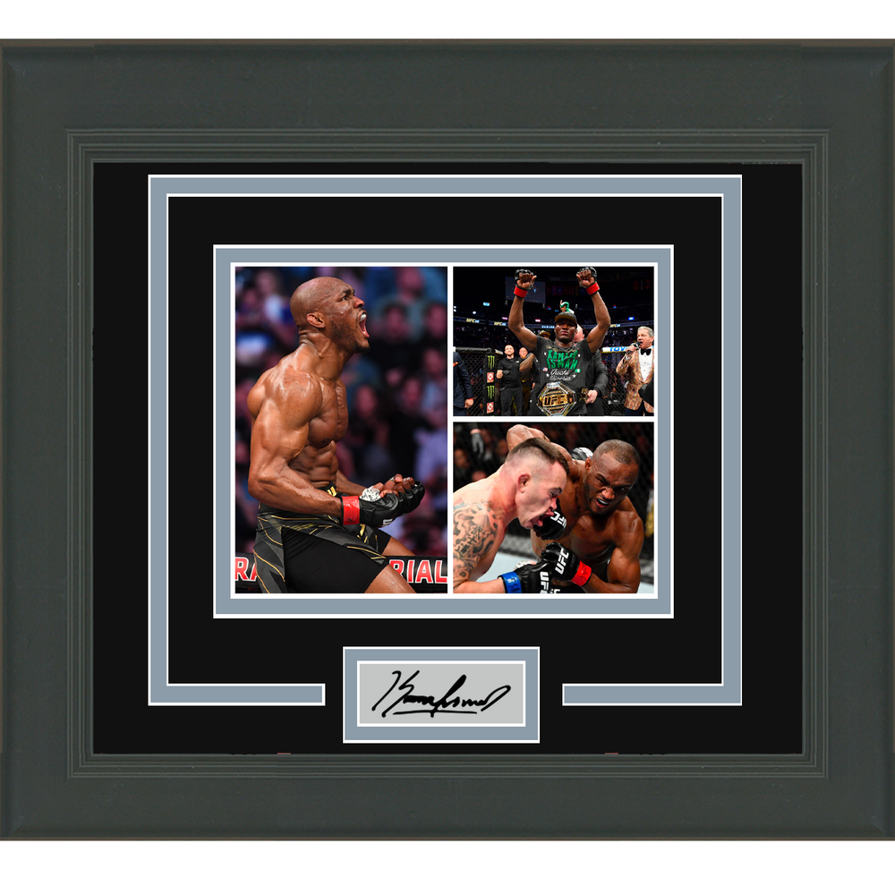 Framed Kamaru Usman Facsimile Laser Engraved Signature Auto UFC 11x14 Photo (ONLINE ORDER ONLY)