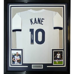 Framed Facsimile Autographed Harry Kane 35x39 Tottenham Hotspur FC White Reprint Laser Auto Soccer Jersey (ONLINE ORDER ONLY)