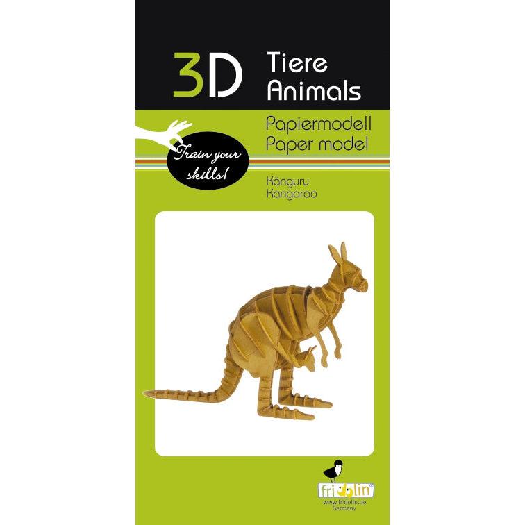 Kangaroo 3D Cardboard Model Kit Fridolin (ONLINE ORDER ONLY)