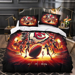 Kansas City Chiefs Bedding Set Pattern Duvet Cover (Online Order Only)