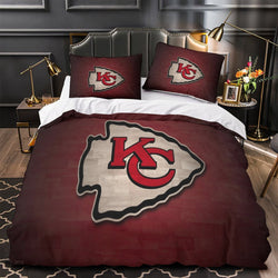 Kansas City Chiefs Bedding Set Pattern Duvet Cover (Online Order Only)
