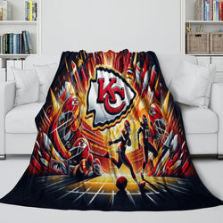 Kansas City Chiefs Blanket Flannel Fleece Throw Room Decoration (Online Order Only)