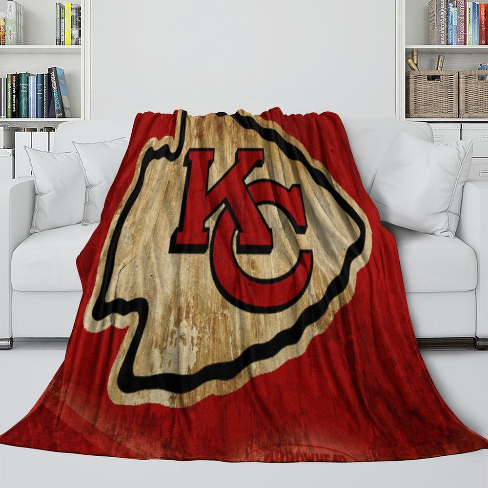 Kansas City Chiefs Blanket Flannel Fleece Throw Room Decoration (Online Order Only)