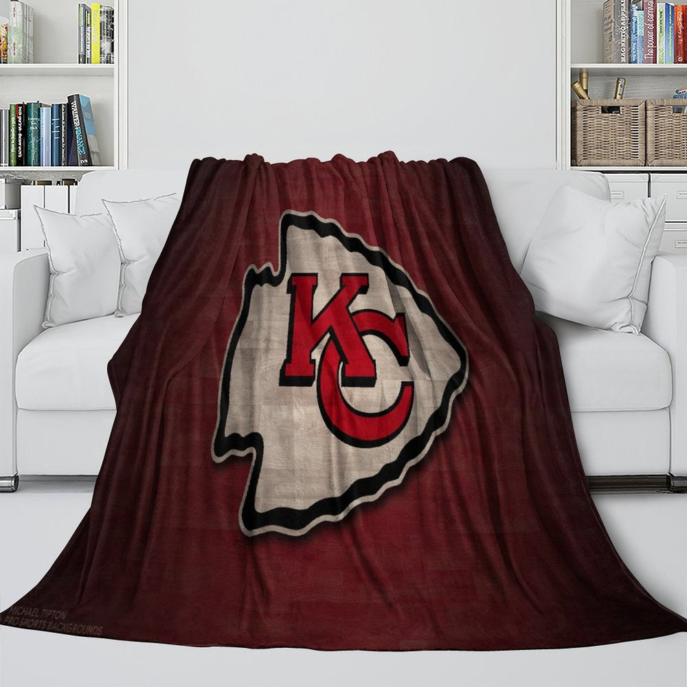 Kansas City Chiefs Blanket Flannel Fleece Throw Room Decoration (Online Order Only)