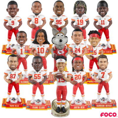 Kansas City Chiefs Super Bowl LVII 57 Champions Bobbleheads (ONLINE ORDER ONLY)